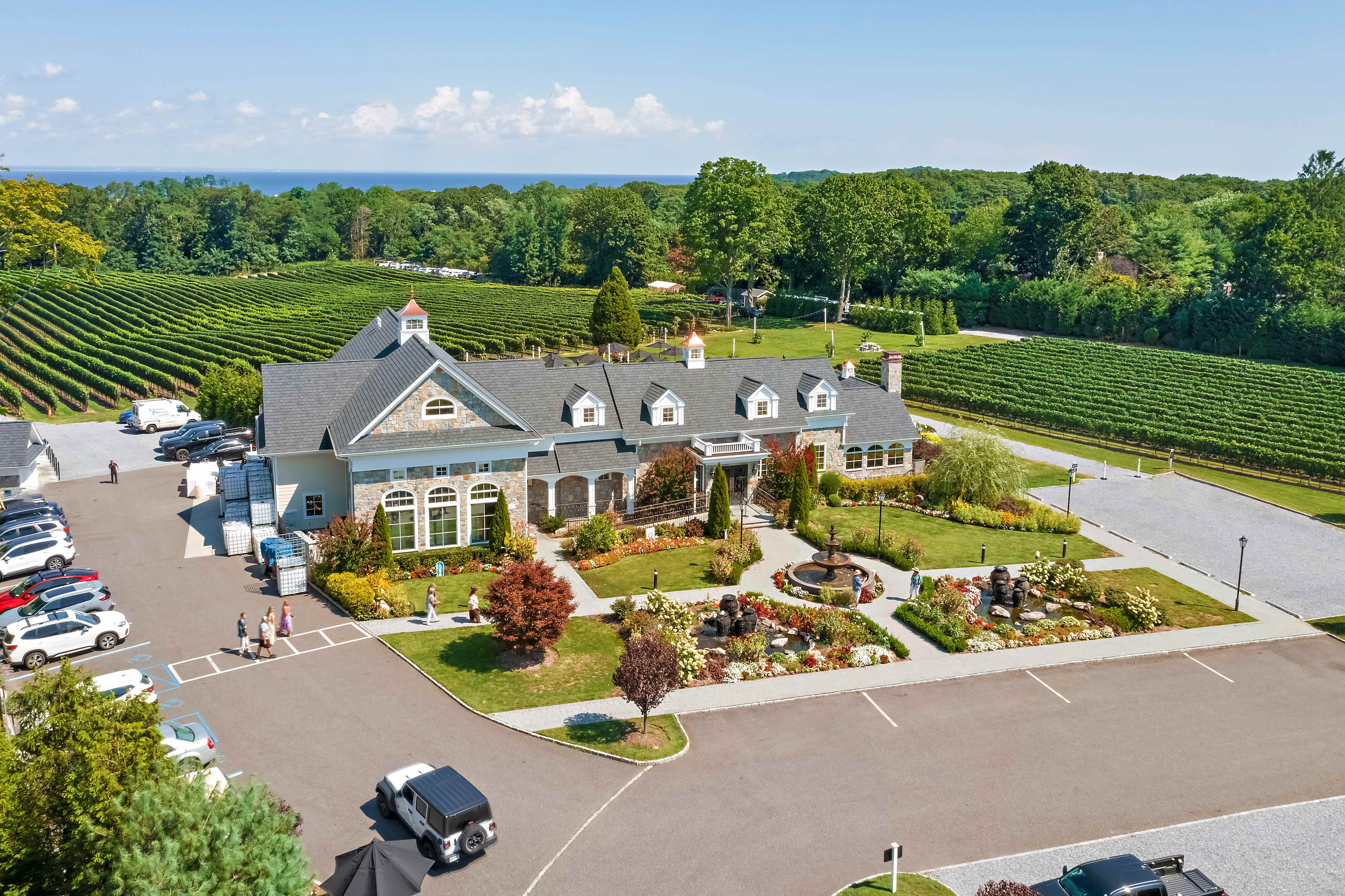 Del Vino Vineyards buildings and vines in Northport