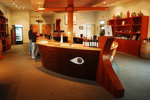 The boat-shaped bar at Jason’s Vineyard