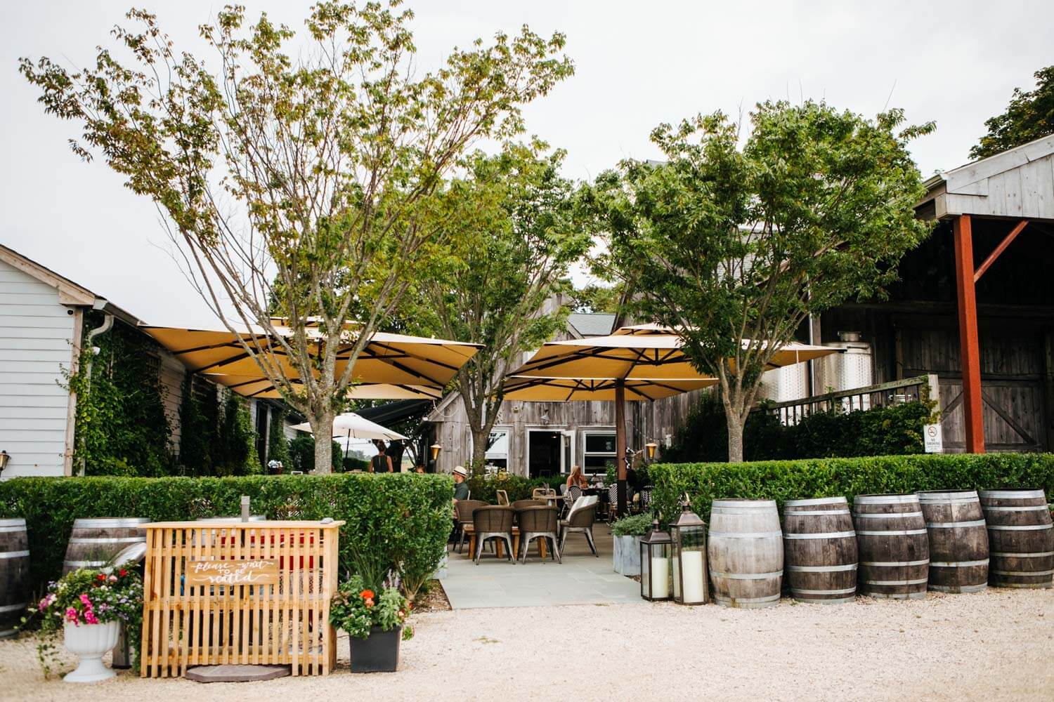 Courtyard at Rose Hill Vineyards, Mattituck